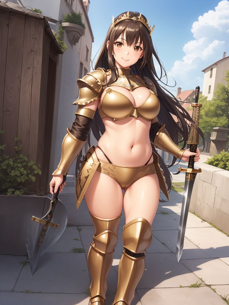 ビキニアーマーをまとった美少女〜AIイラスト集〜