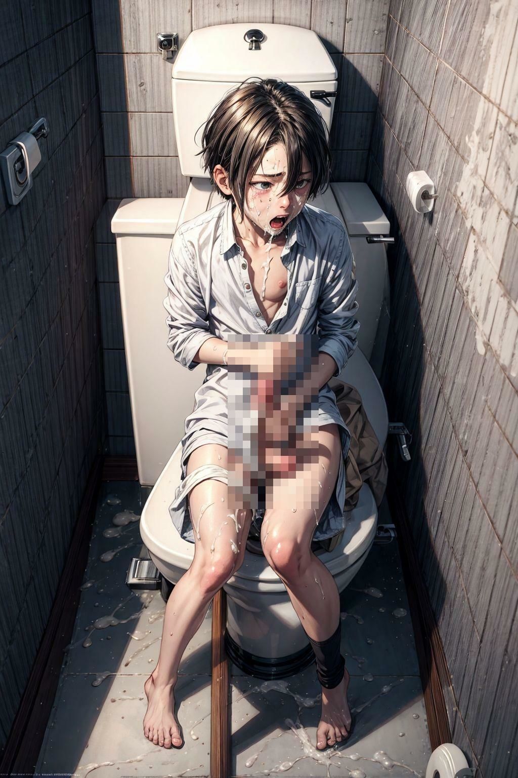 精子まみれ美少年