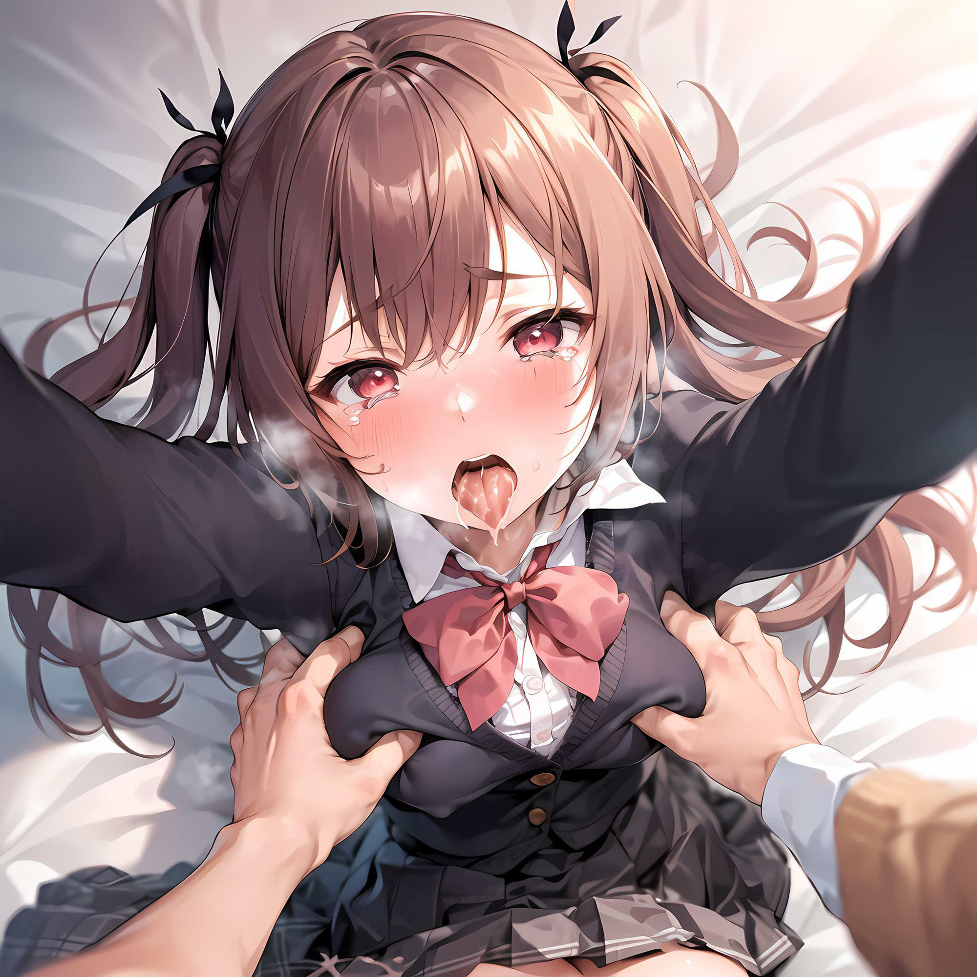 制服フェチ 乳揉みホールド編