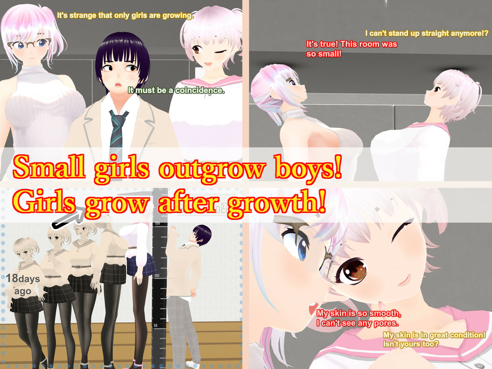 Outgrowing only girls， Overtake boys， Growth sound Low-ceiling room Arc