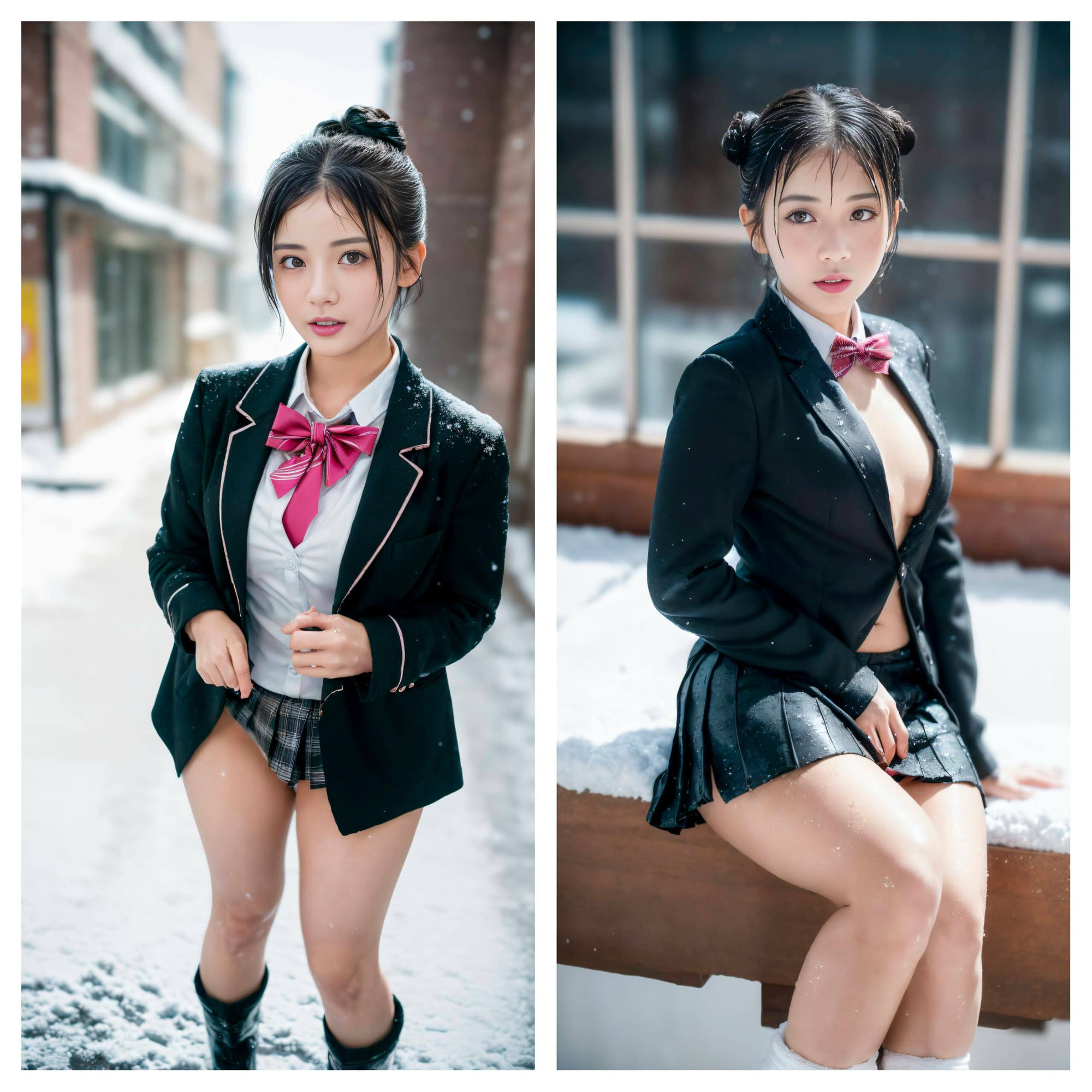 【雪の中で脱いじゃった】変態女子校生の日常 Vol.01