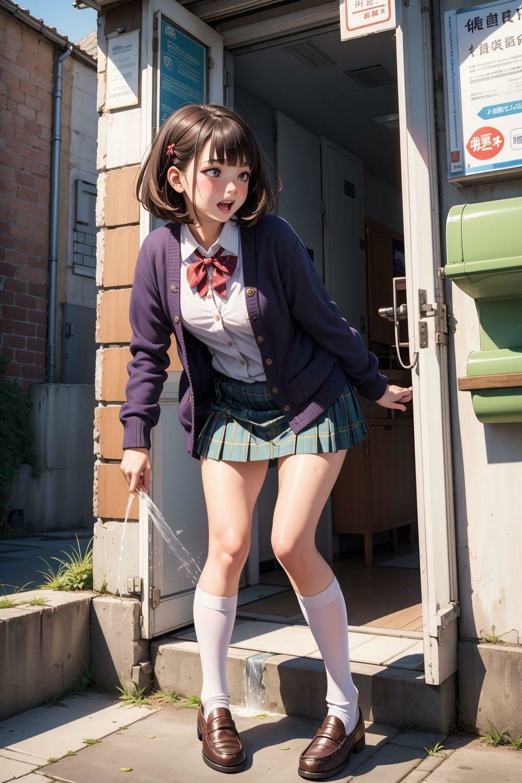 制服美少女のおしっこライフ