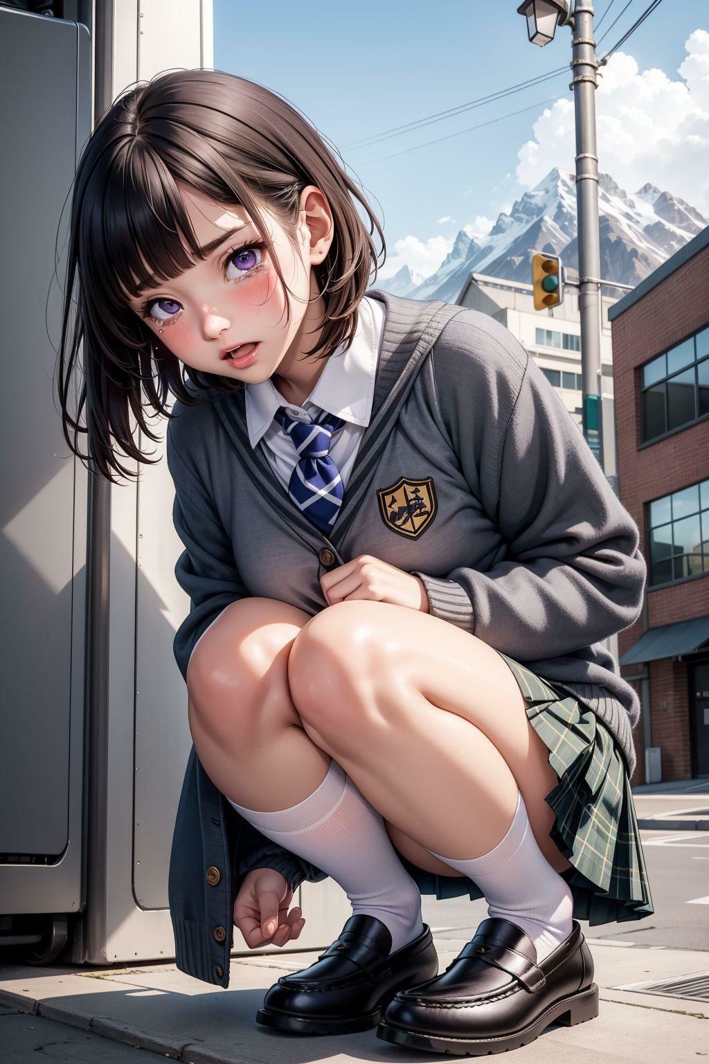 制服美少女のおしっこライフ