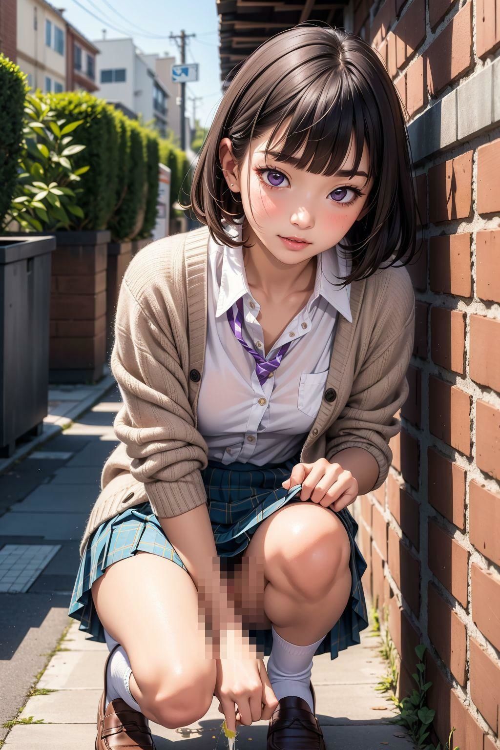 制服美少女のおしっこライフ