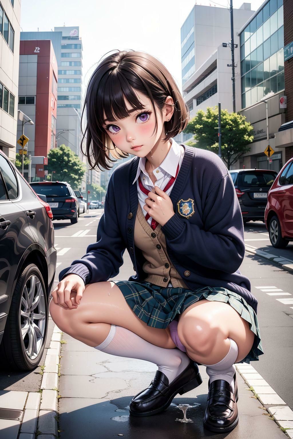 制服美少女のおしっこライフ