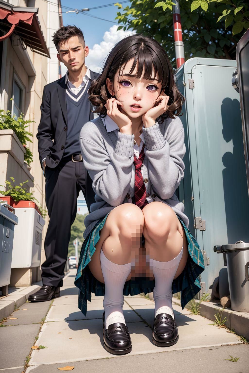 制服美少女のおしっこライフ