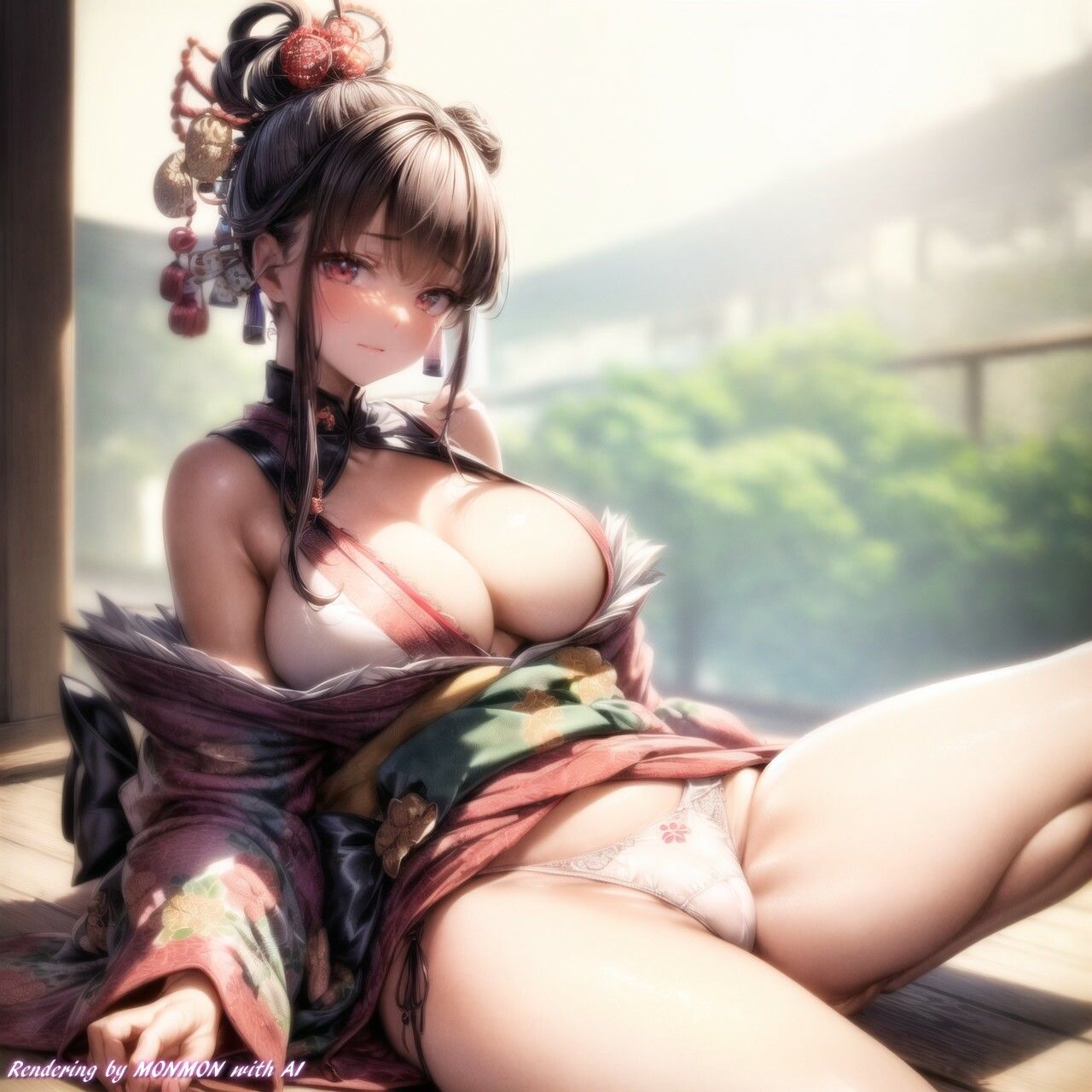 着物を着たお姉さんにお願いしてみた。〜着物たくし上げ編〜Vol.1