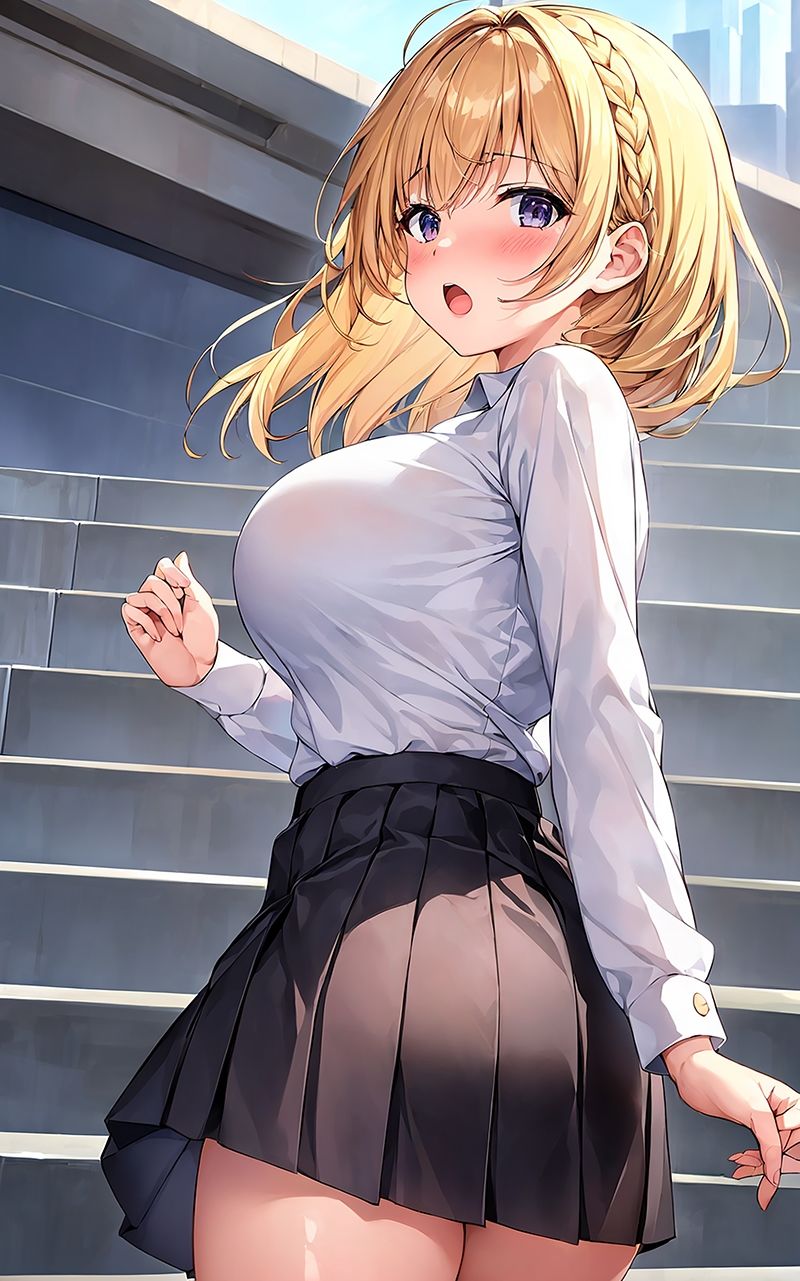 かわいい制服女子の後ろ姿 AIイラスト集
