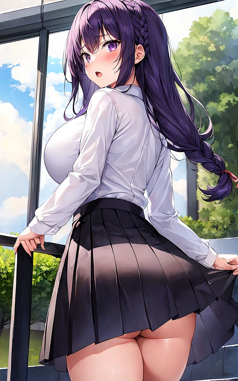 かわいい制服女子の後ろ姿2 AIイラスト集