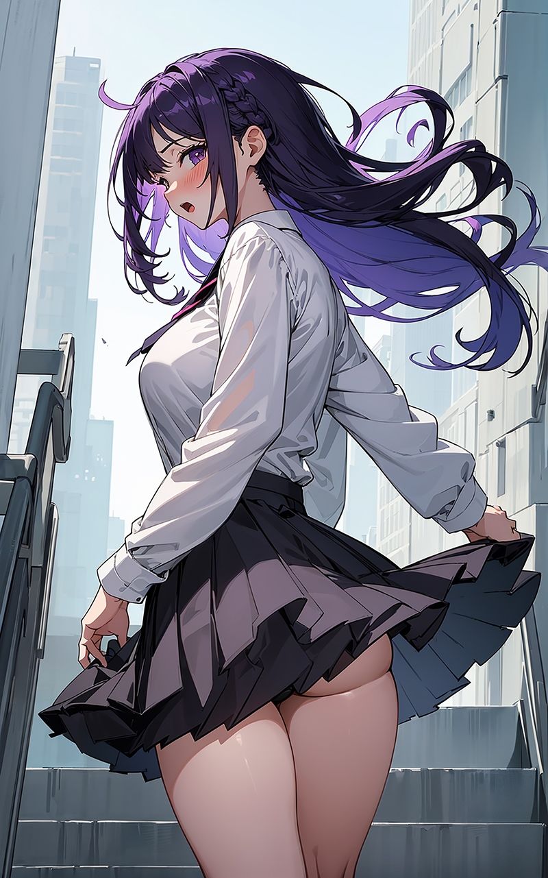 かわいい制服女子の後ろ姿2 AIイラスト集