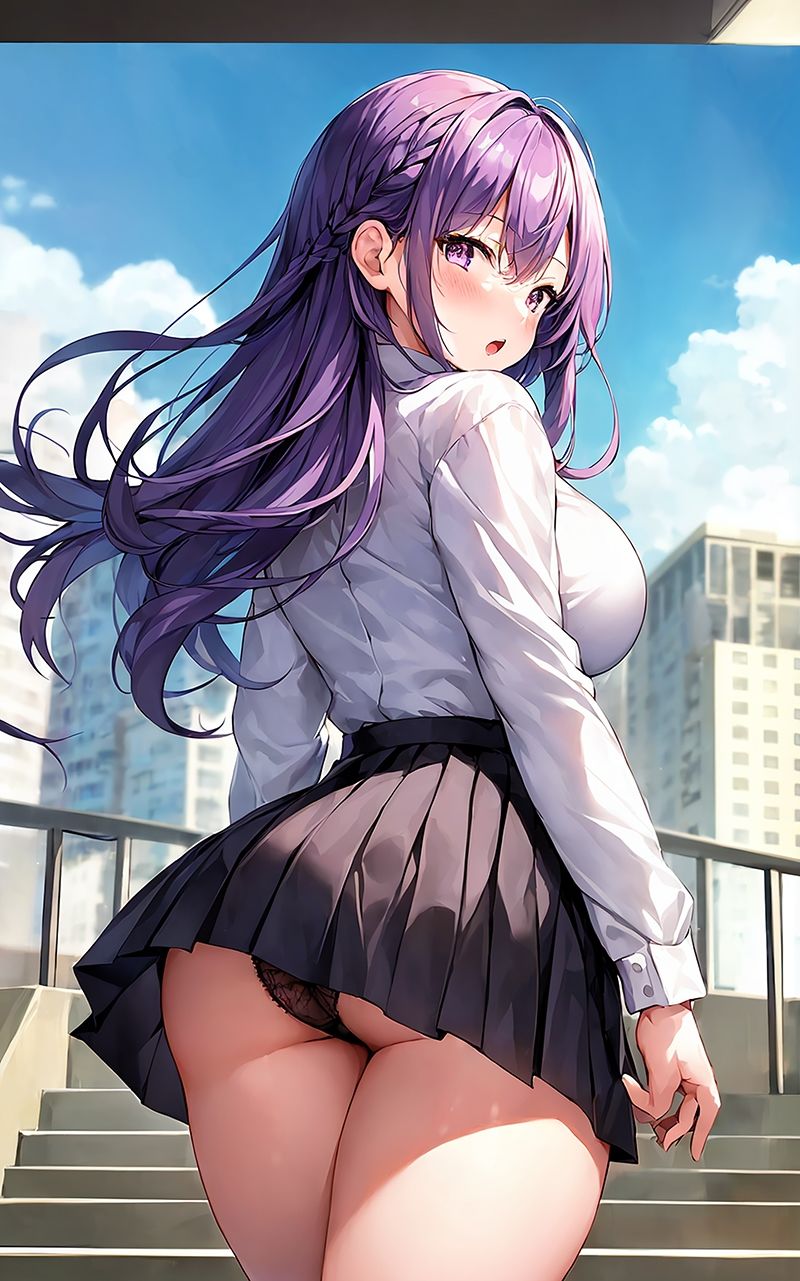 かわいい制服女子の後ろ姿2 AIイラスト集