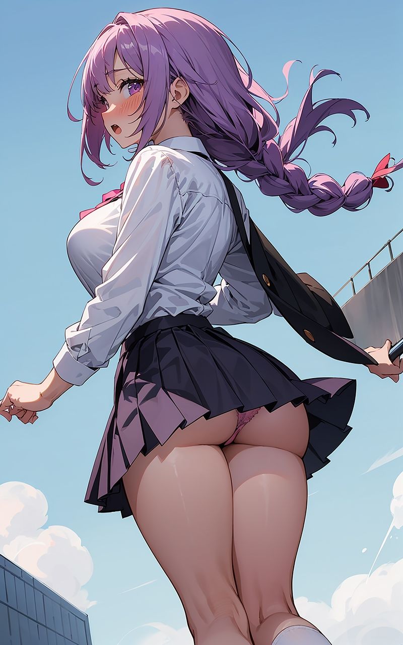 かわいい制服女子の後ろ姿2 AIイラスト集