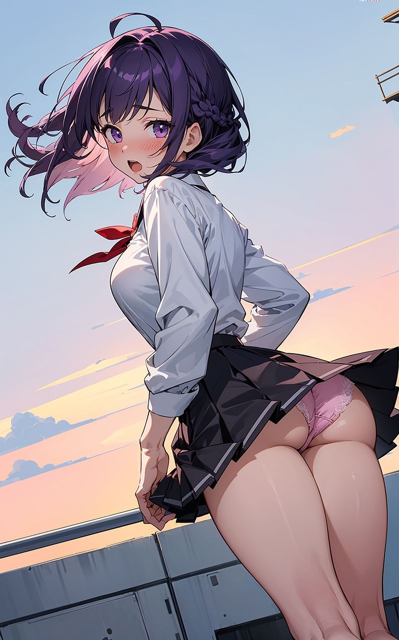 かわいい制服女子の後ろ姿2 AIイラスト集