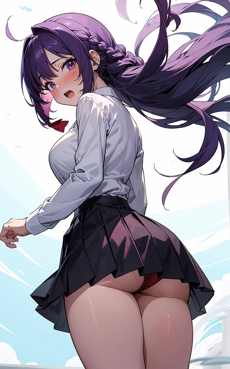 かわいい制服女子の後ろ姿2 AIイラスト集