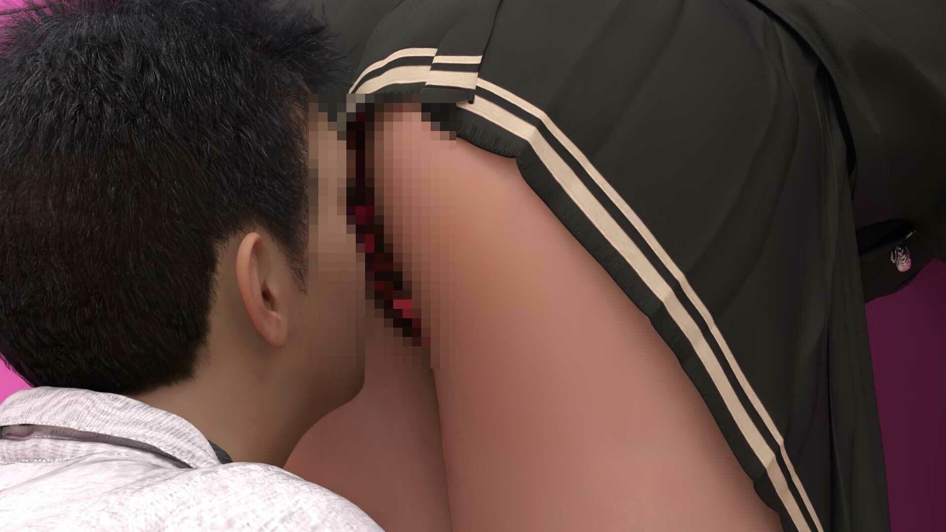 【▲100●100】幼なじみの男子生徒に学校のロッカールームでお尻の匂いを嗅がれているところ（とスカートの中）を何者かに盗撮される（PV03:黒ハート柄パンティ）