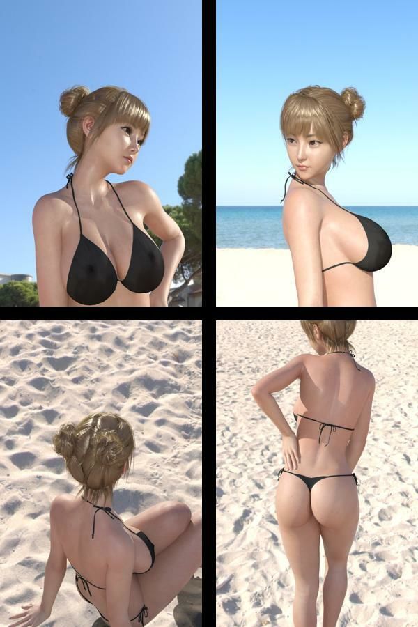 【+All】『理想の彼女を3DCGで作ります』から生まれたバーチャルアイドル「一ノ瀬廻里(いちのせめぐり)」のグラドル撮影風写真集:Gradol_85