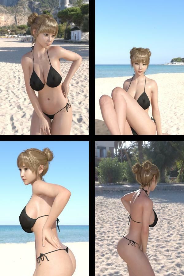 【+All】『理想の彼女を3DCGで作ります』から生まれたバーチャルアイドル「一ノ瀬廻里(いちのせめぐり)」のグラドル撮影風写真集:Gradol_85