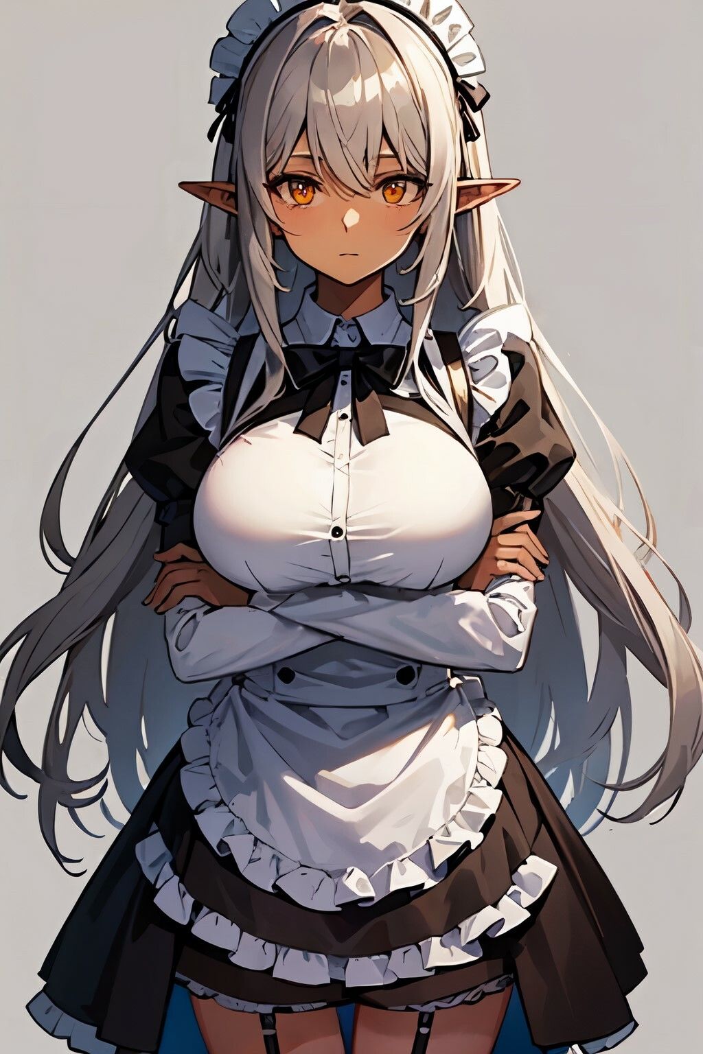 無表情で事務的に性処理する巨乳ダークエルフのメイドさんが俺の事を好き過ぎた