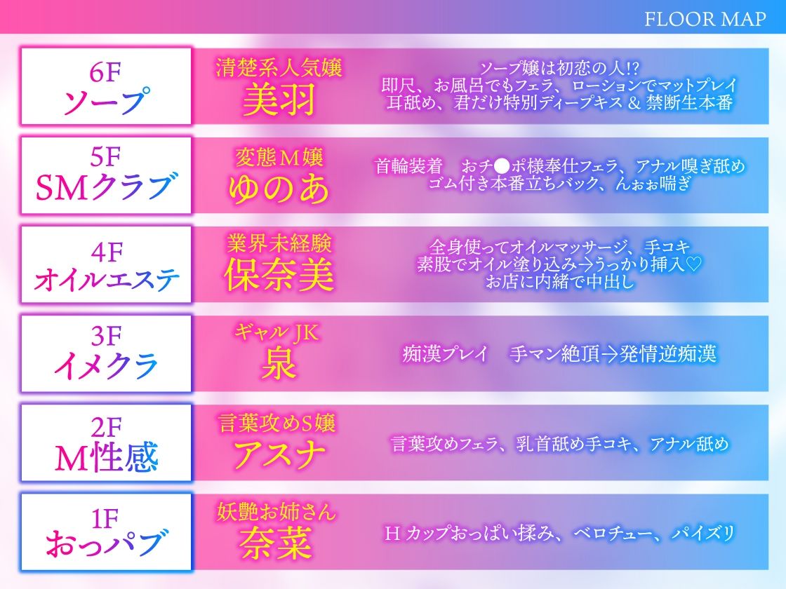 風俗タワー 〜1人6役！？密着性感フルコース【KU100】