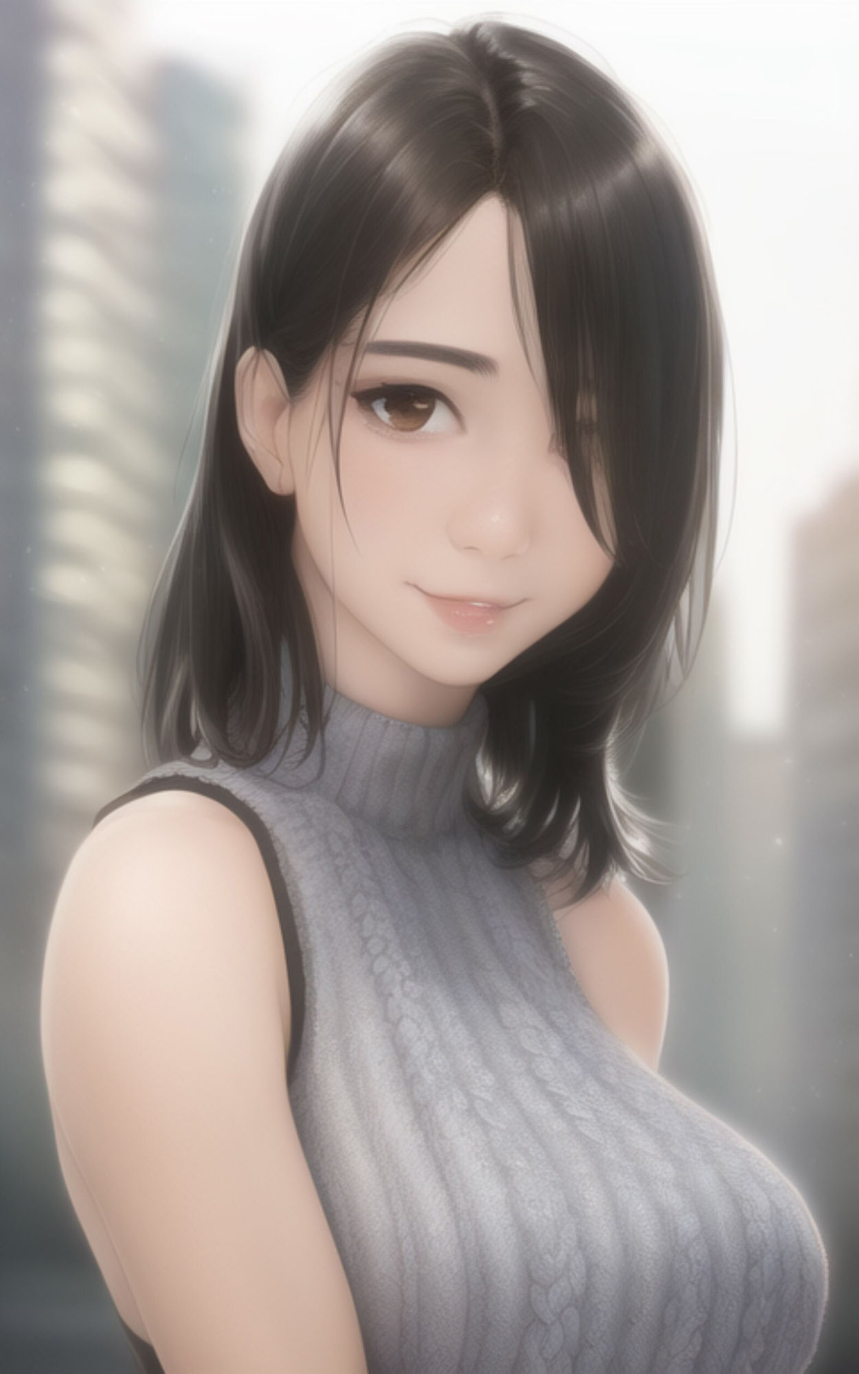 AI Fetich Album ＃1 ノースリーブニット×巨乳