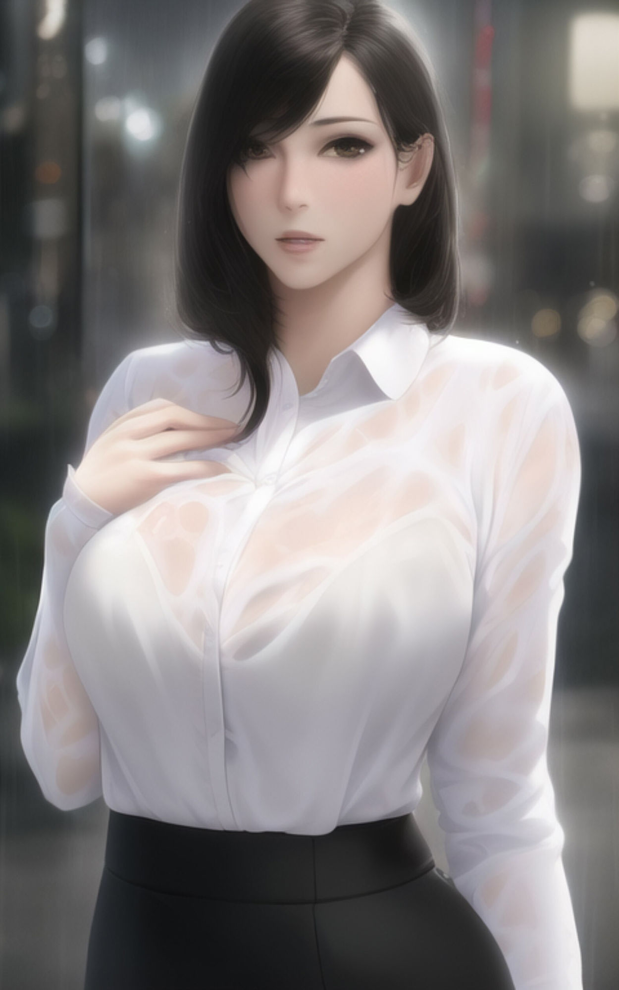 AI Fetich Album ＃2 白シャツ美女