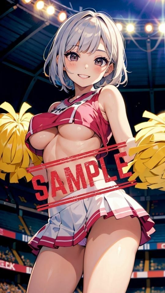 チアリーダーの下乳スタジアム