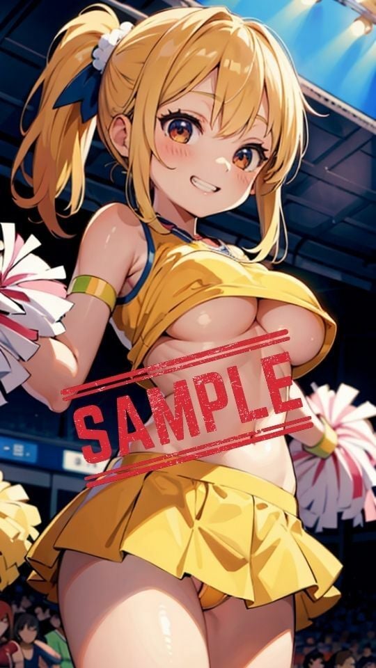 チアリーダーの下乳スタジアム