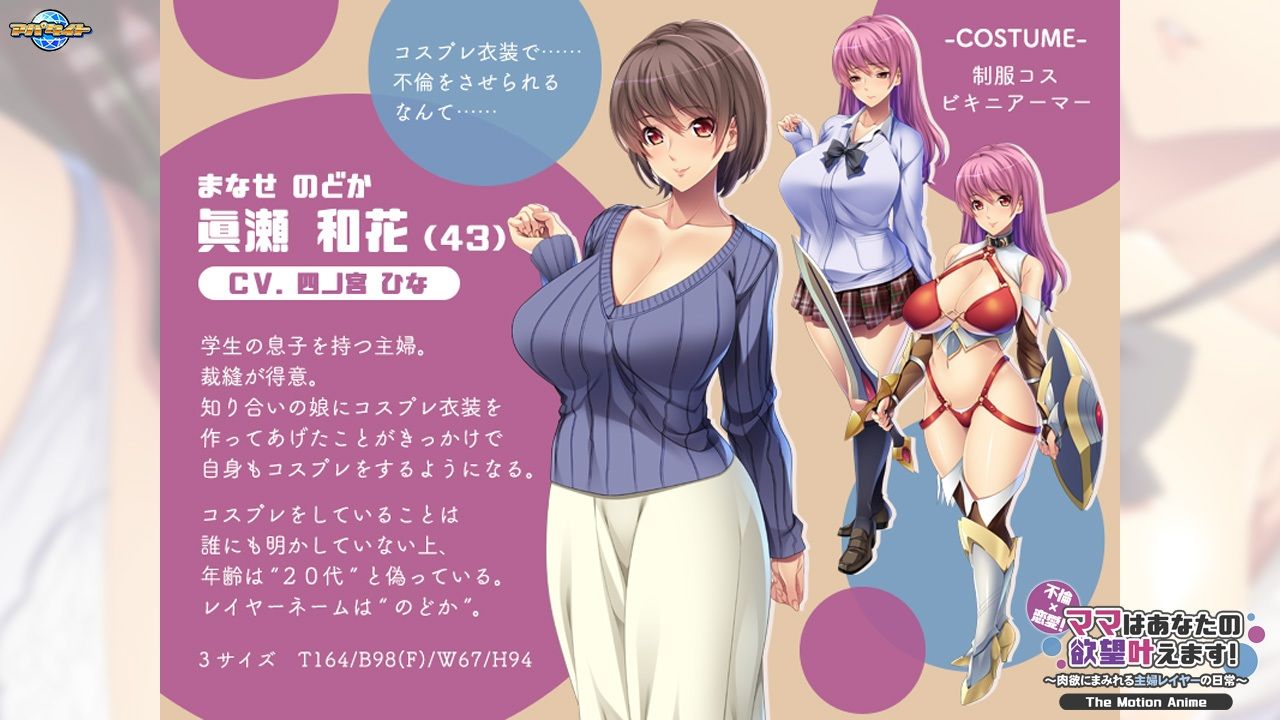 不倫×恋愛!ママはあなたの欲望叶えます〜肉欲にまみれる主婦レイヤーの日常〜 The Motion Anime