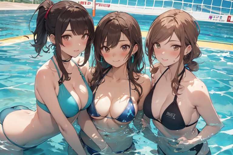 【微エロ】ドキドキ!ビキニで真夏のビーチバレー大会!