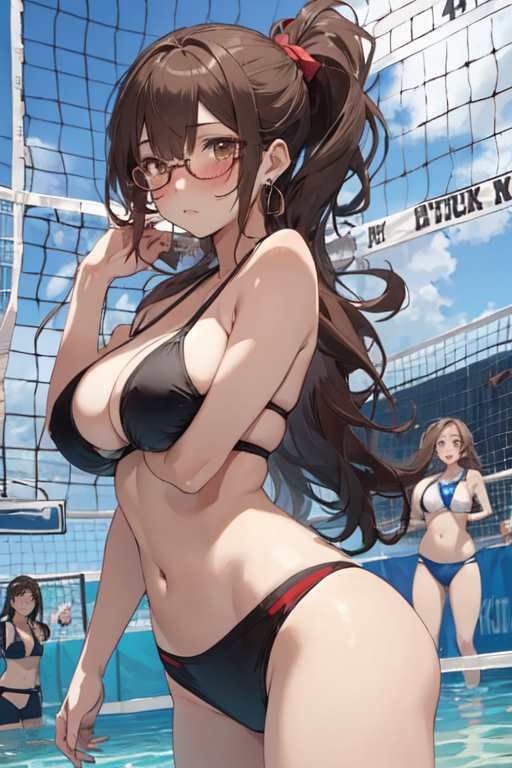 【微エロ】ドキドキ!ビキニで真夏のビーチバレー大会!