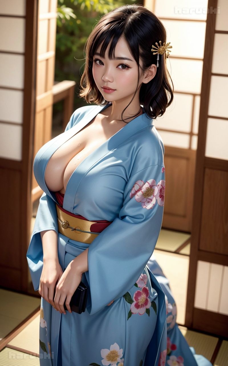 【AIグラビア巨乳美女写真集】Vol.15むっちり和服の天使さん