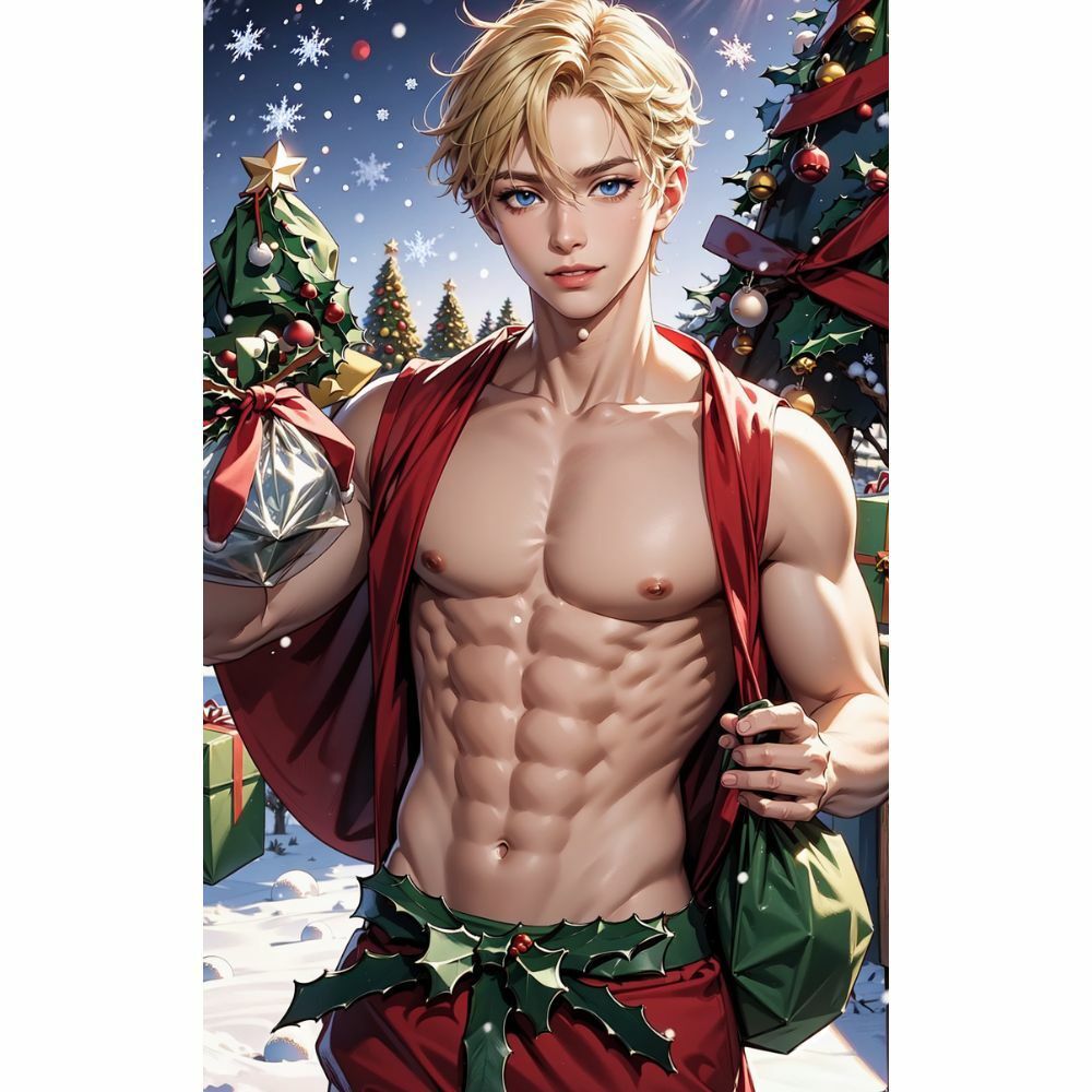 筋肉:セクシーなサンタクロース