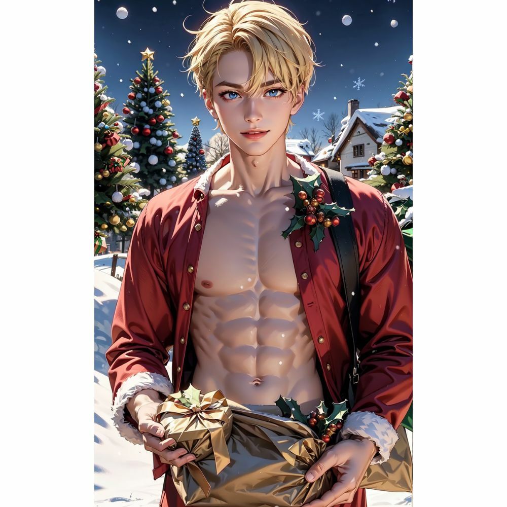 筋肉:セクシーなサンタクロース