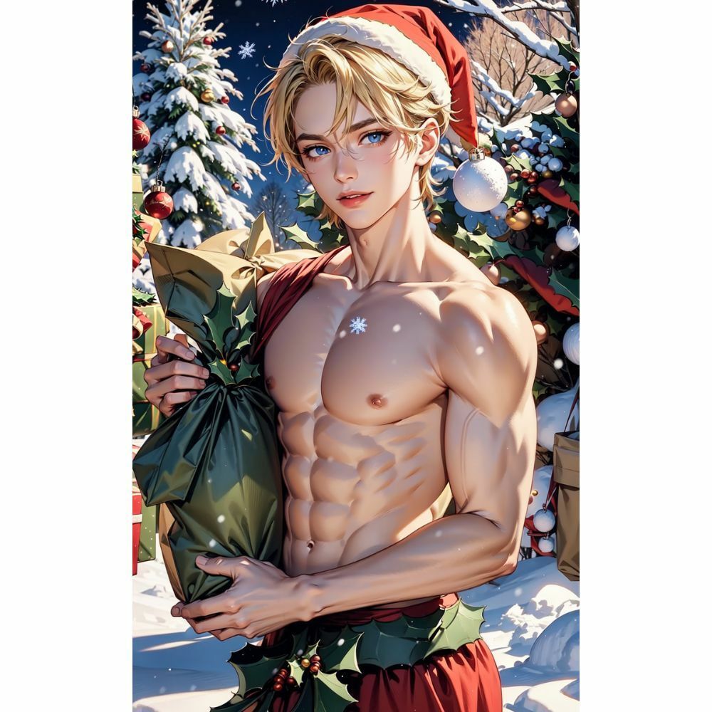 筋肉:セクシーなサンタクロース