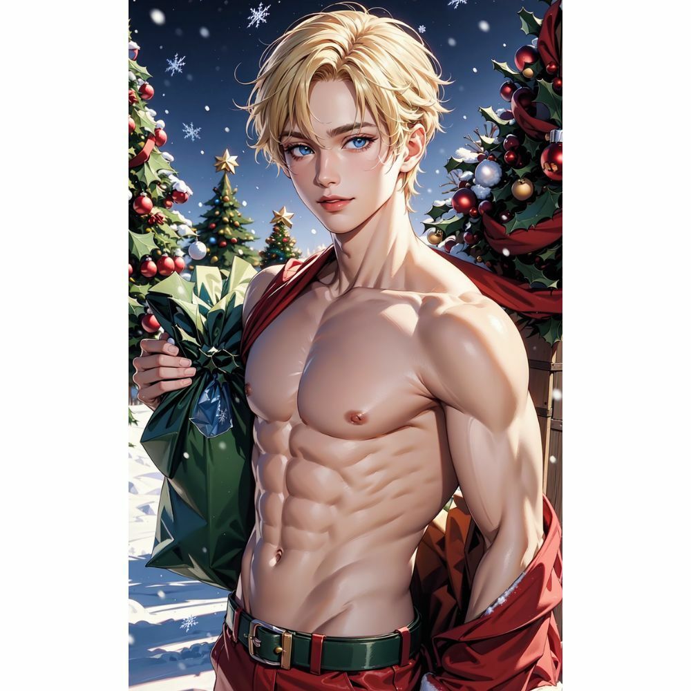 筋肉:セクシーなサンタクロース
