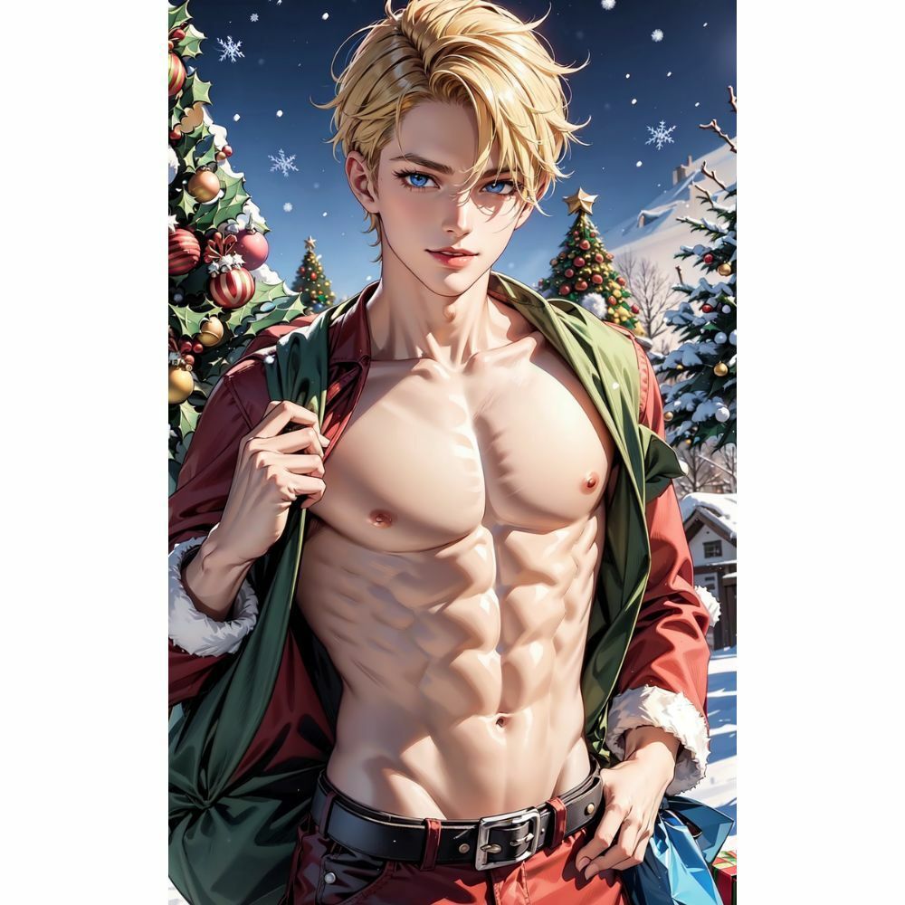 筋肉:セクシーなサンタクロース