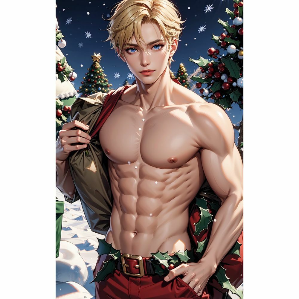 筋肉:セクシーなサンタクロース