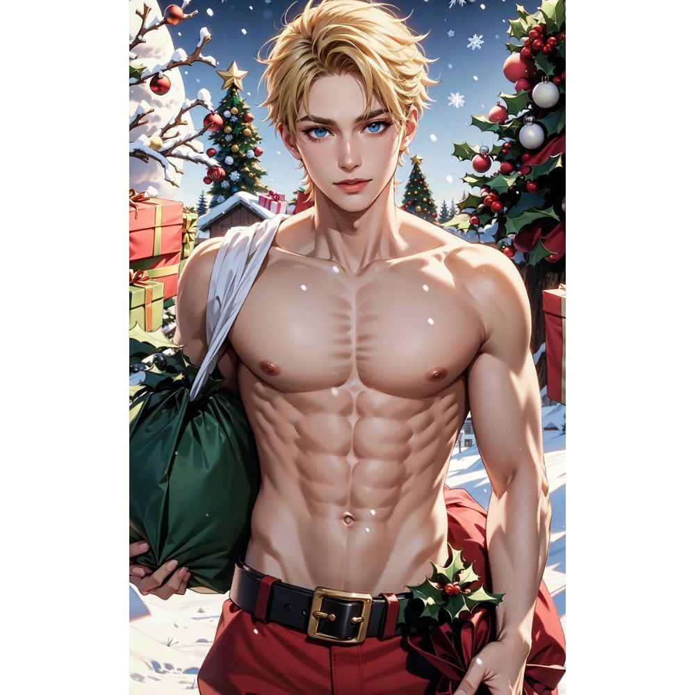 筋肉:セクシーなサンタクロース