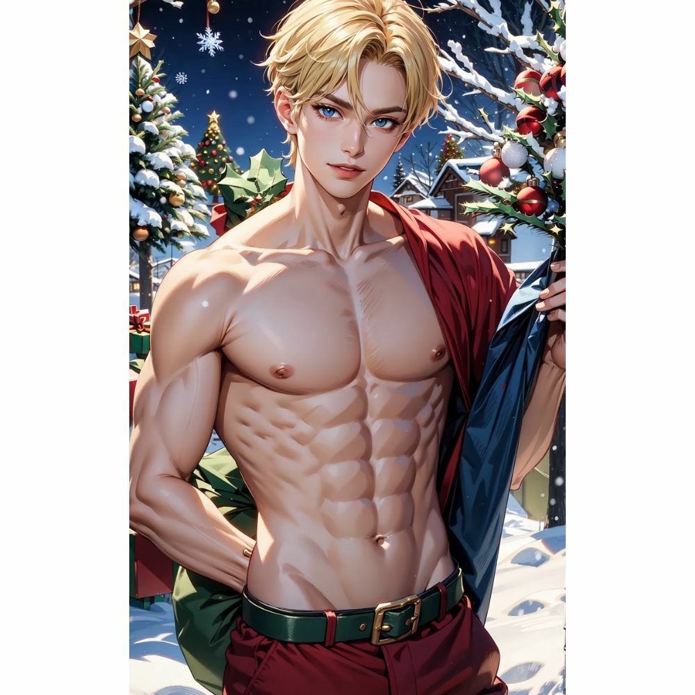 筋肉:セクシーなサンタクロース