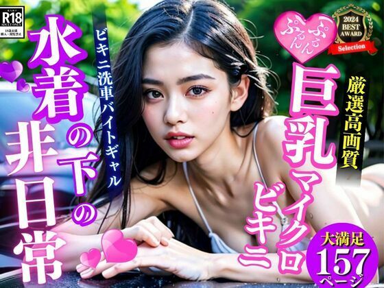 巨乳マイクロビキニ ビキニ洗車バイトギャル 水着の下の非日常
