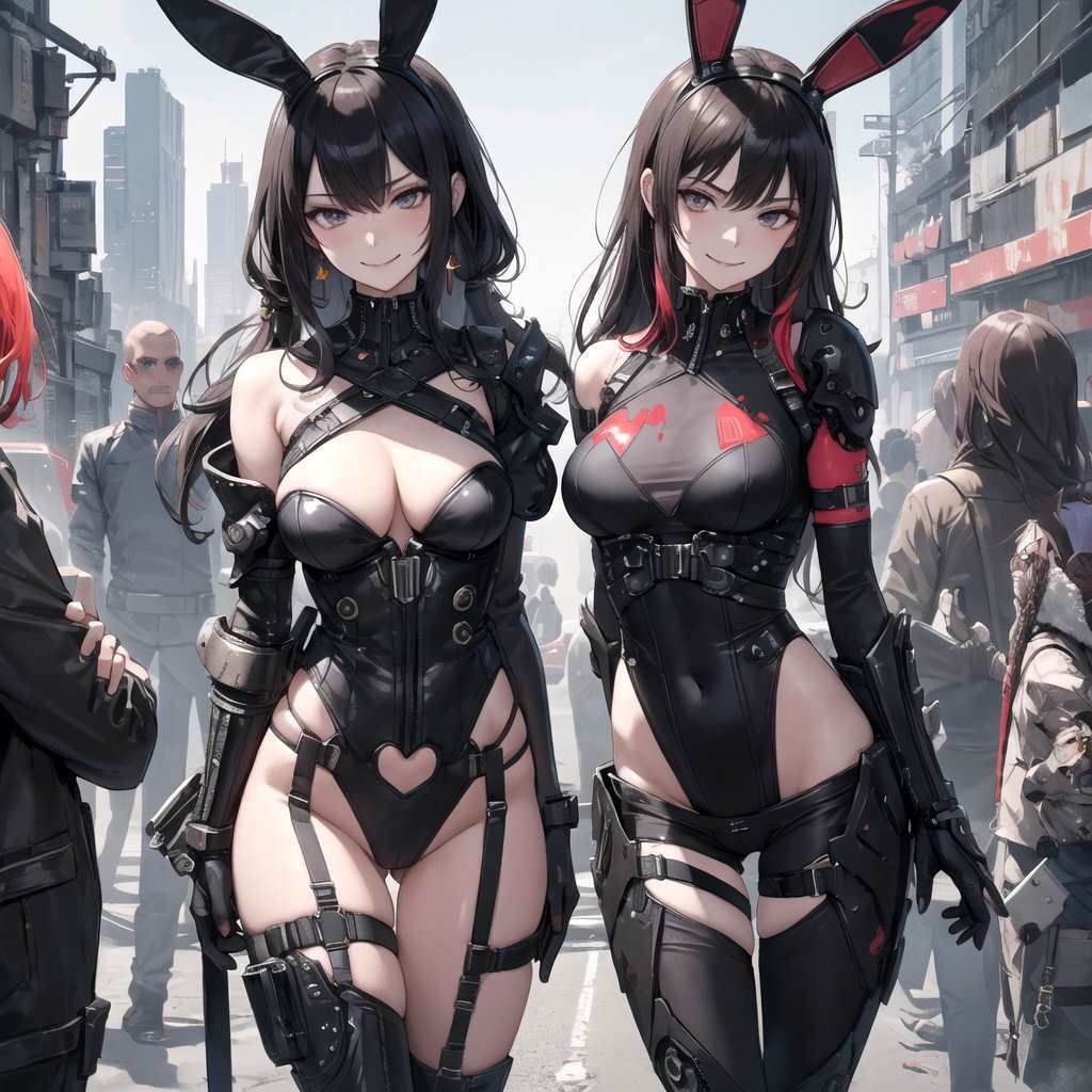 【微エロ】サイバー×ハイレグ×バニー×熟女達のイラスト集（136枚）