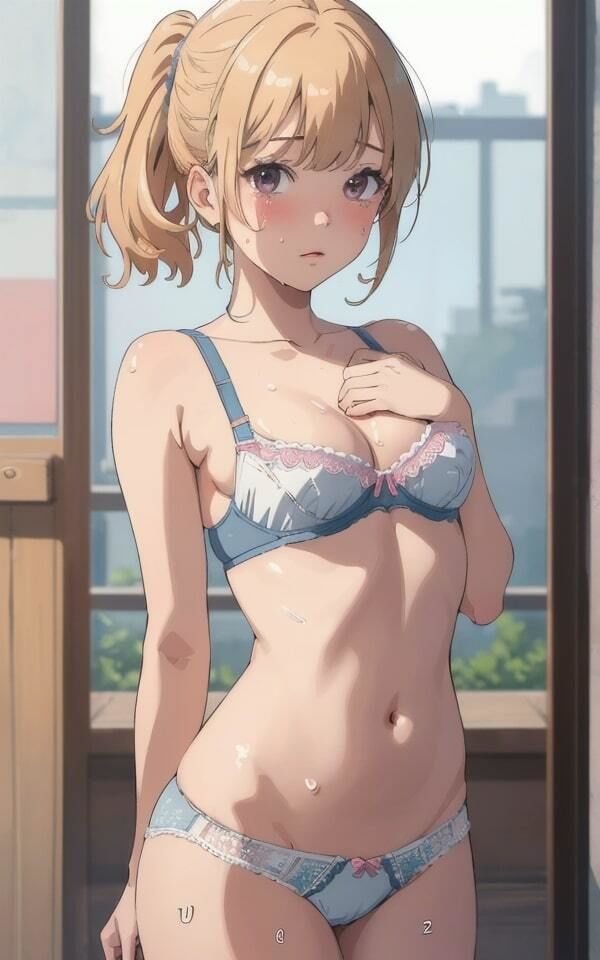 汗だく下着で誘惑 スレンダー金髪美女93人