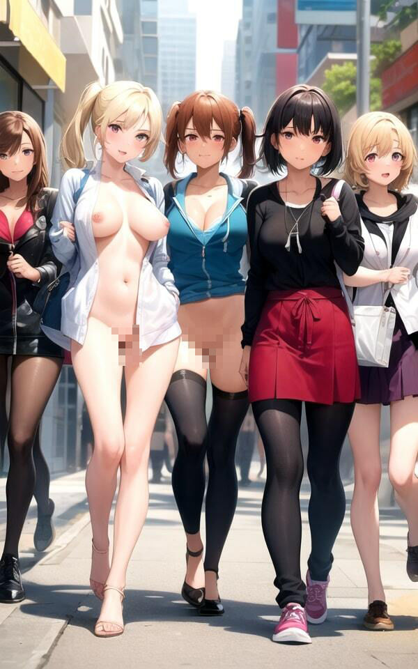 街撮り露出ファッションの変態ちゃんたち