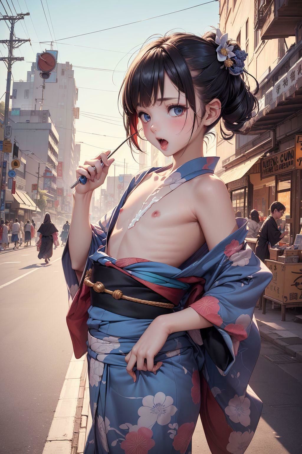 浴衣少女は色っぽい