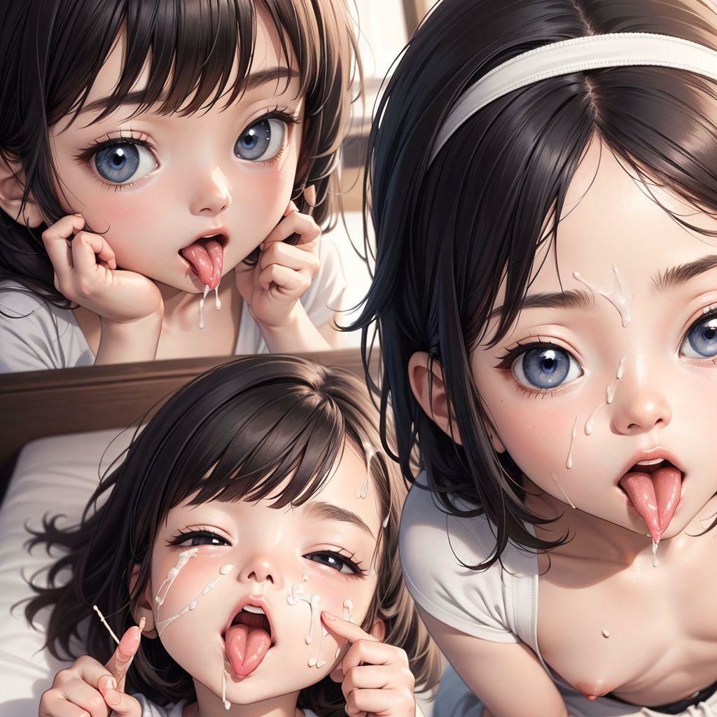 白色白濁ホワイト少女
