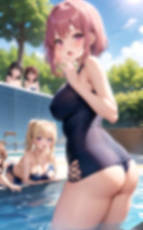 女子校の水泳部 僕が男1人コーチに 生徒のお尻に僕のあそこが・・・