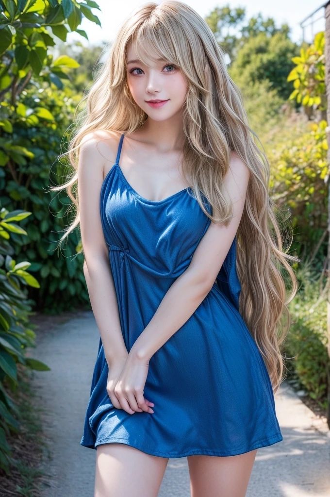 AI写真集 セレニティブルー 青いドレスの金髪美女たち