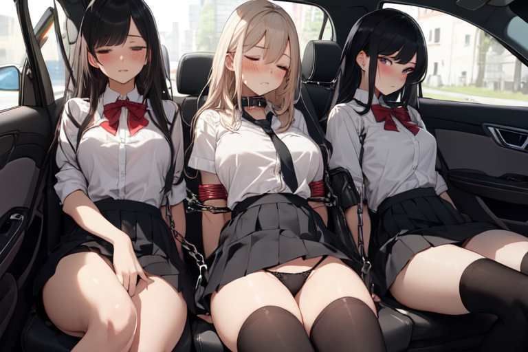 【微エロ】車内×女子校生（複数・睡眠・拘束アリ）【総枚数164枚】