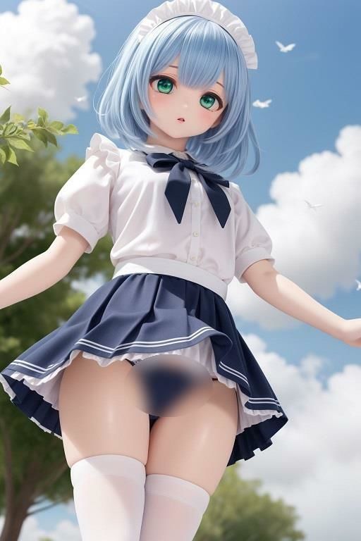 メイドのローアングルパンチラ
