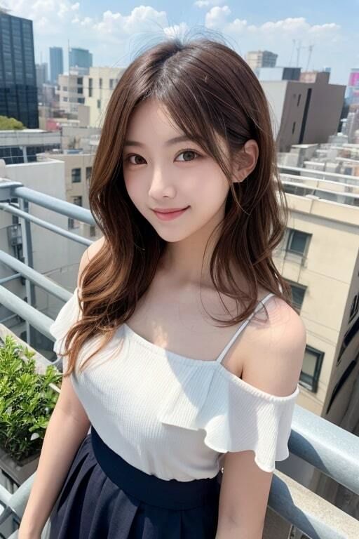 AI生成美女写真集 vol29 屋上美女